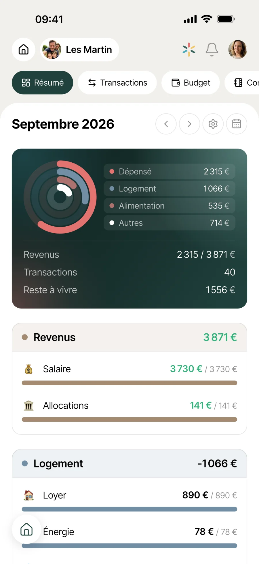 Budget de Melimelo sur iPhone