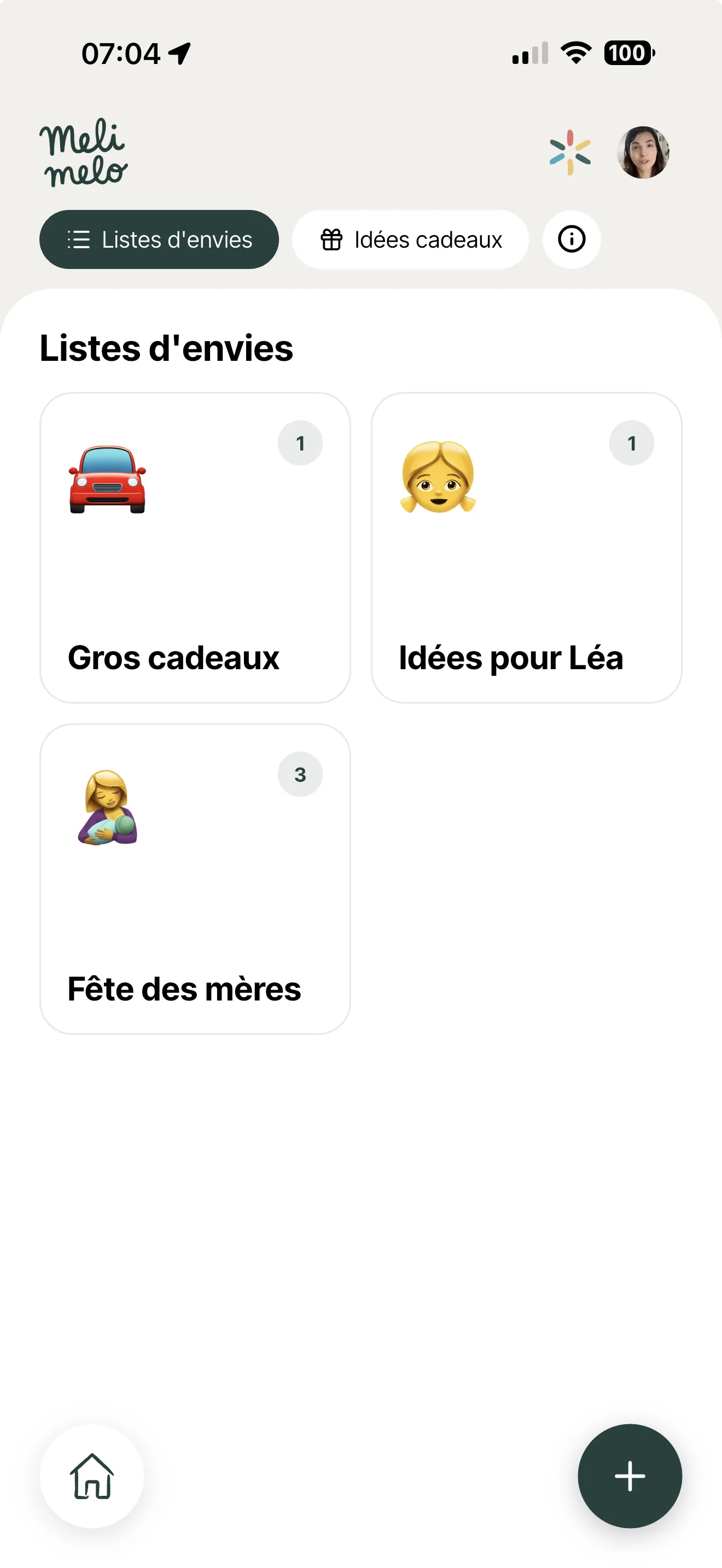 Idées cadeaux partagées Melimelo