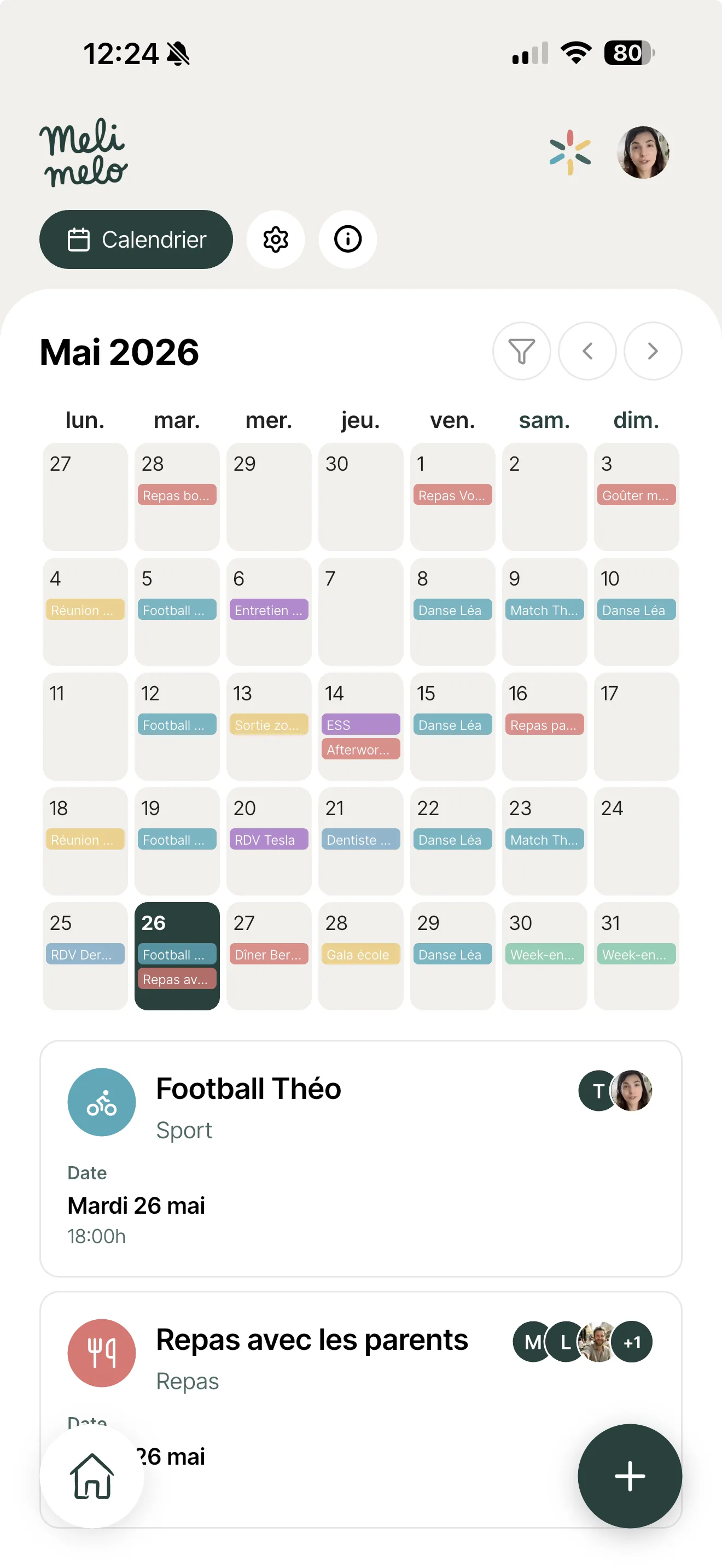Calendrier familial Melimelo