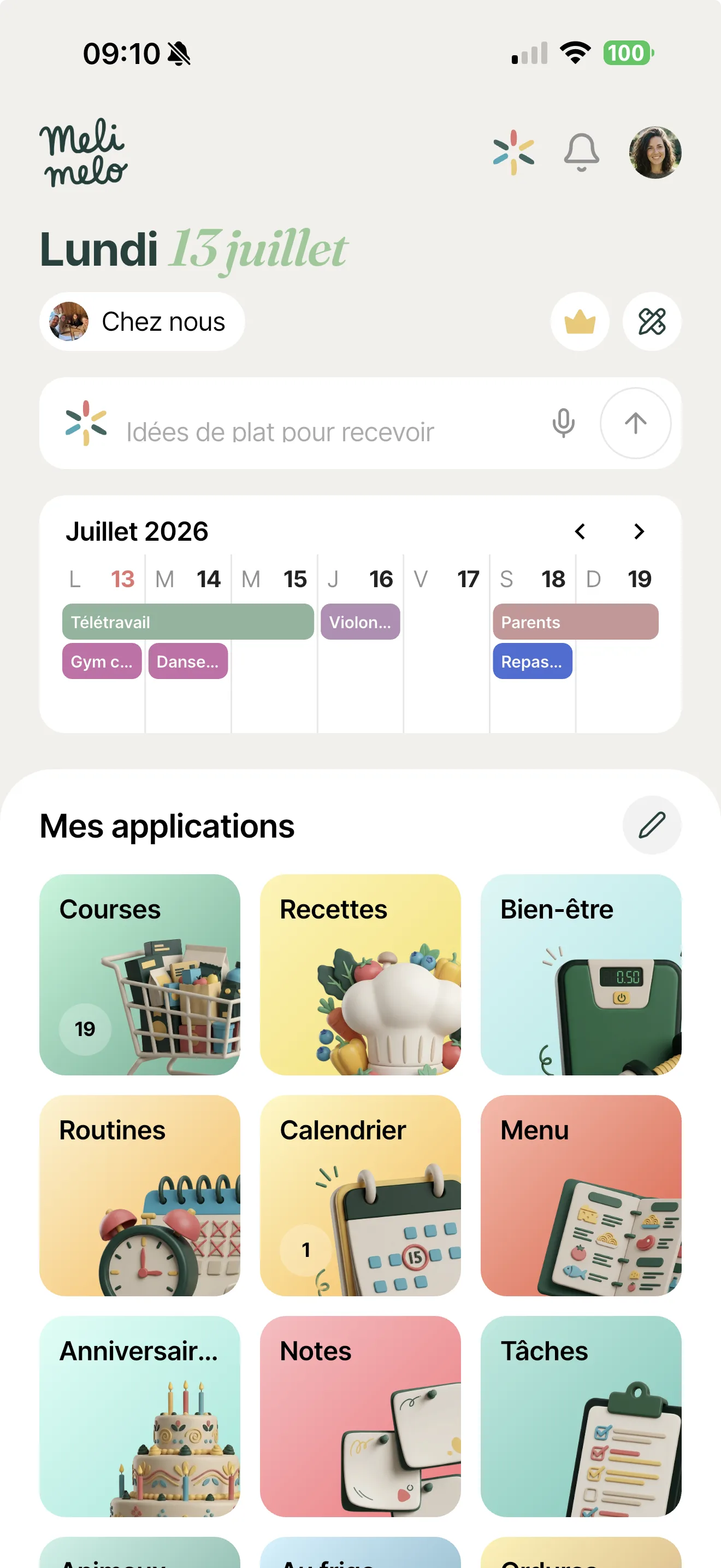 Module Animaux sur iPhone