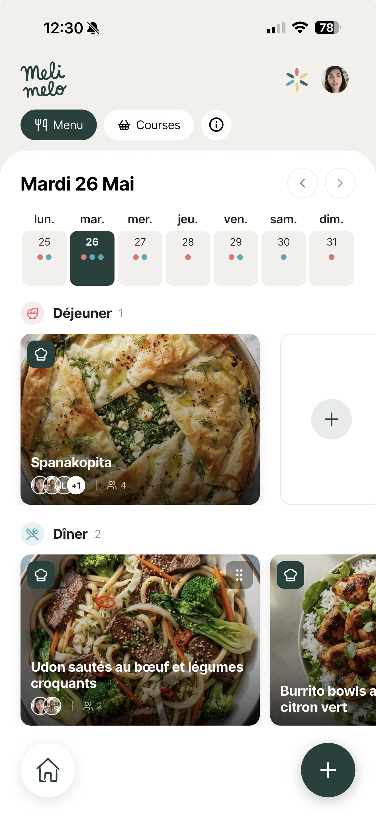 Module Menu sur iPhone