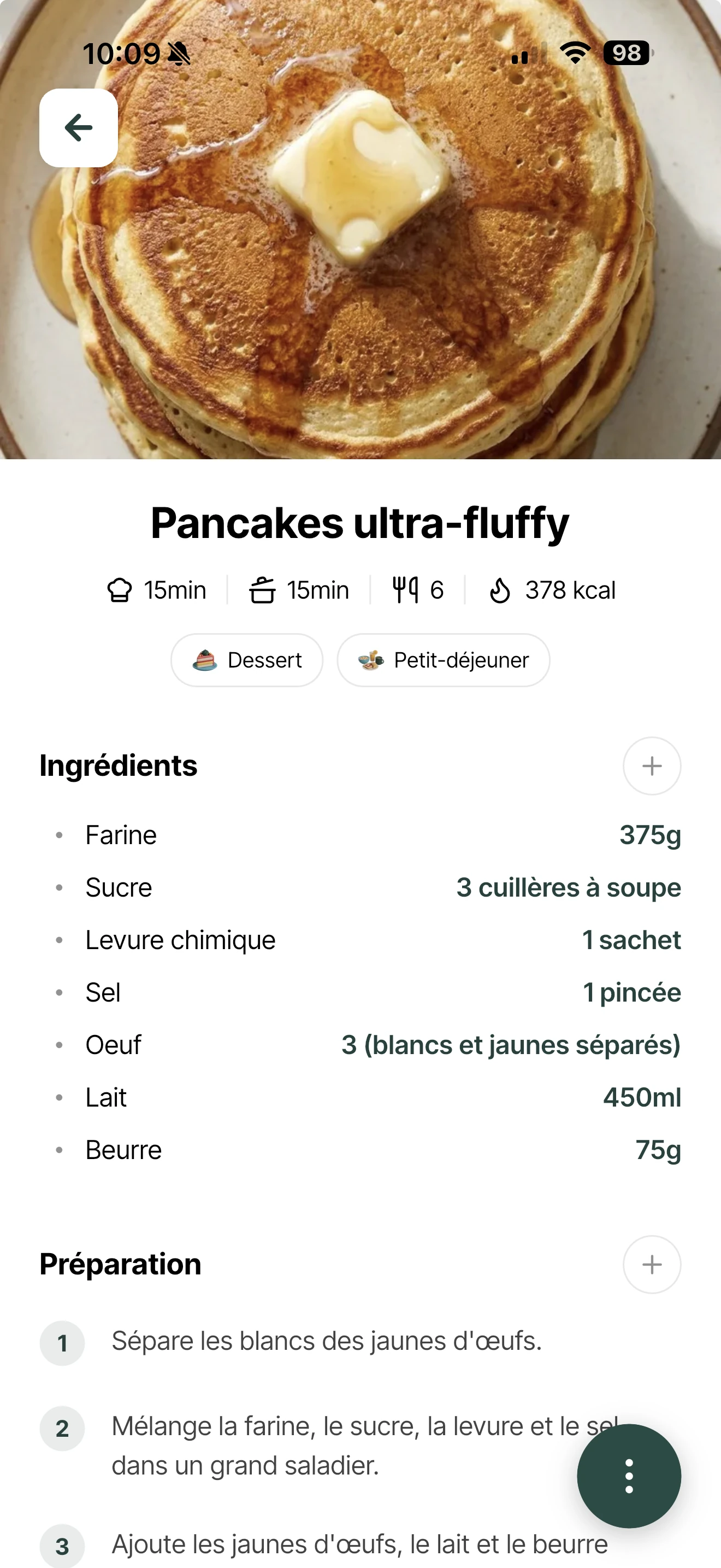 Module Recettes Melimelo