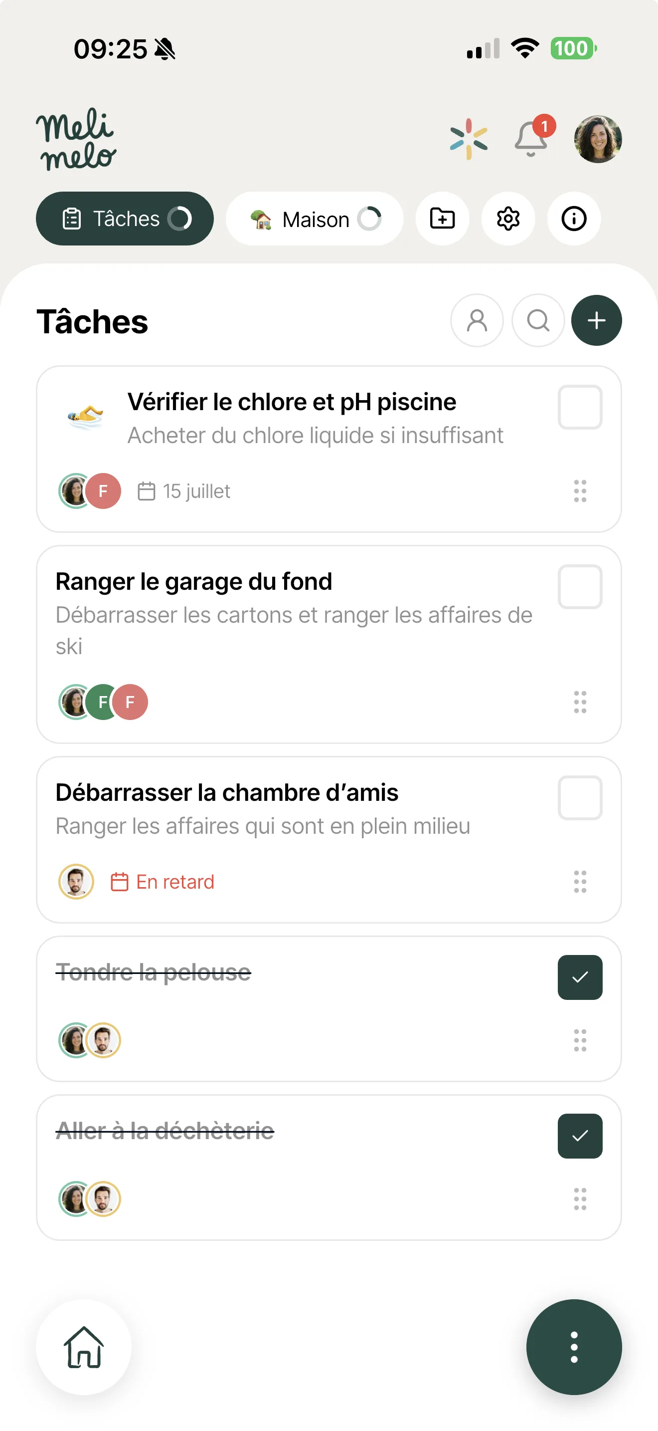 Module Tâches sur iPhone