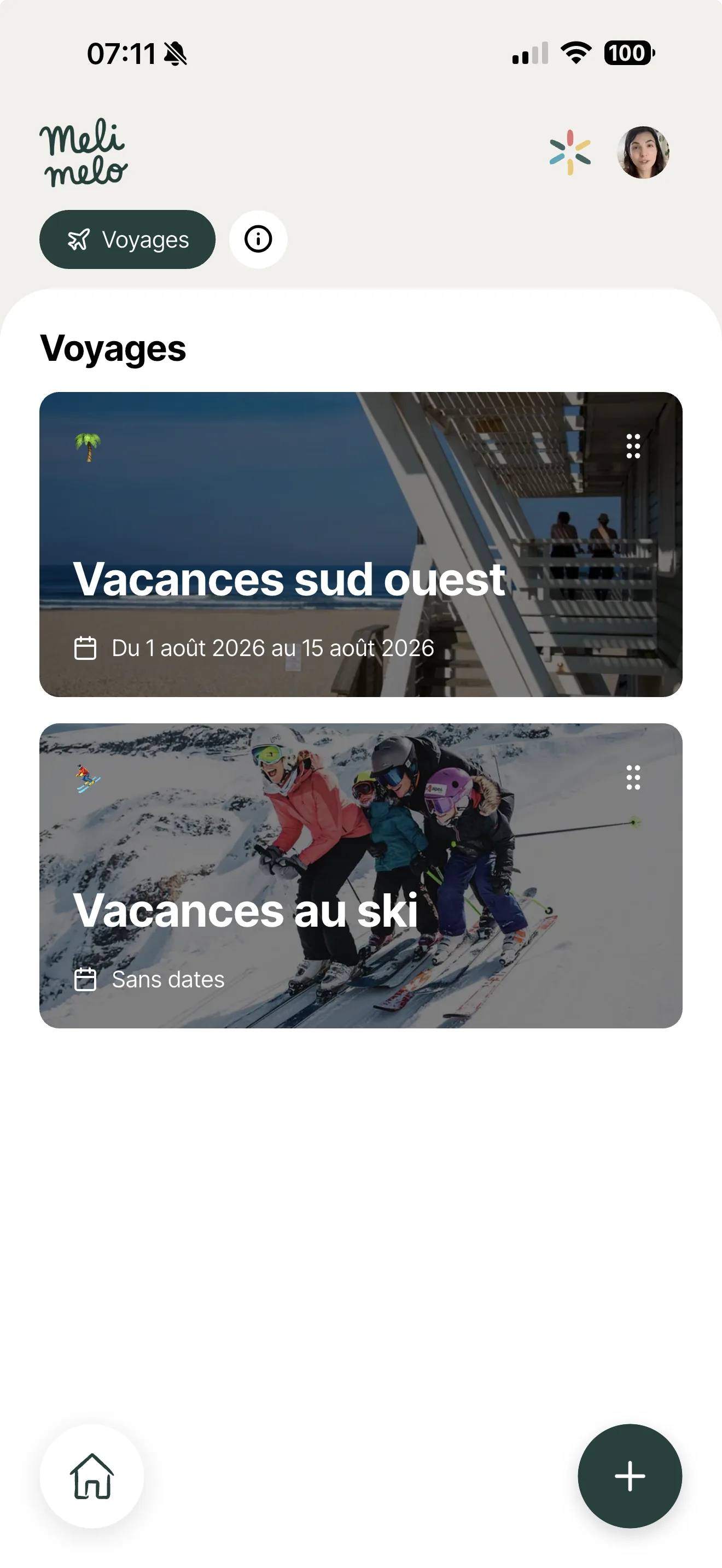 Module Voyage sur iPhone